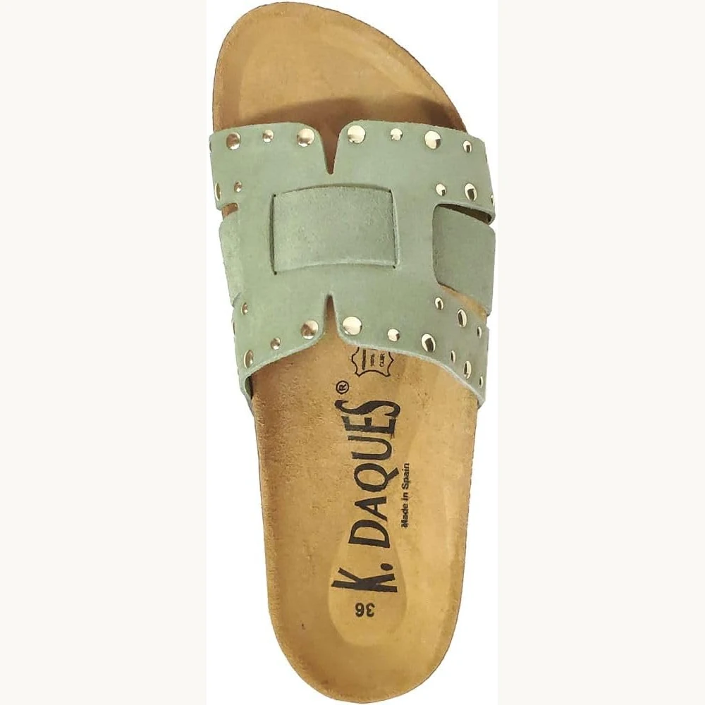 K.Daques Rosette sandale kaki pistache